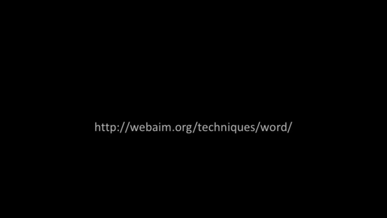 UDL: Creating Accessible Documents in Microsoft Word - YouTube