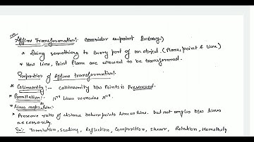 2D TRANSFORMATION : AFFINE TRANSFORMATION