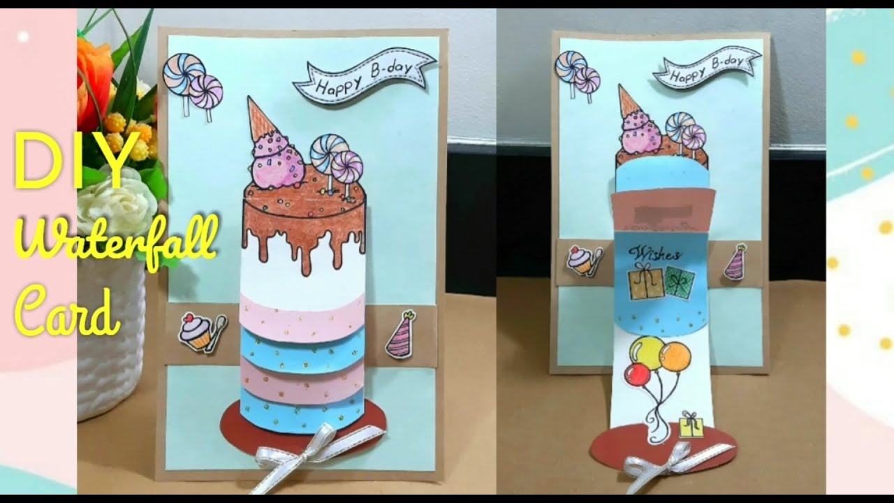 DIY : Waterfall Card Tutorial | Birthday Card | Birthday Waterfall Card