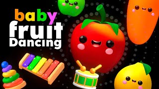 DANCING FRUITS with Kids Toys 🍓🍊🍋🍐🍇 Sensory Video 🌈🎊🔫🪁🧮🪀🎉