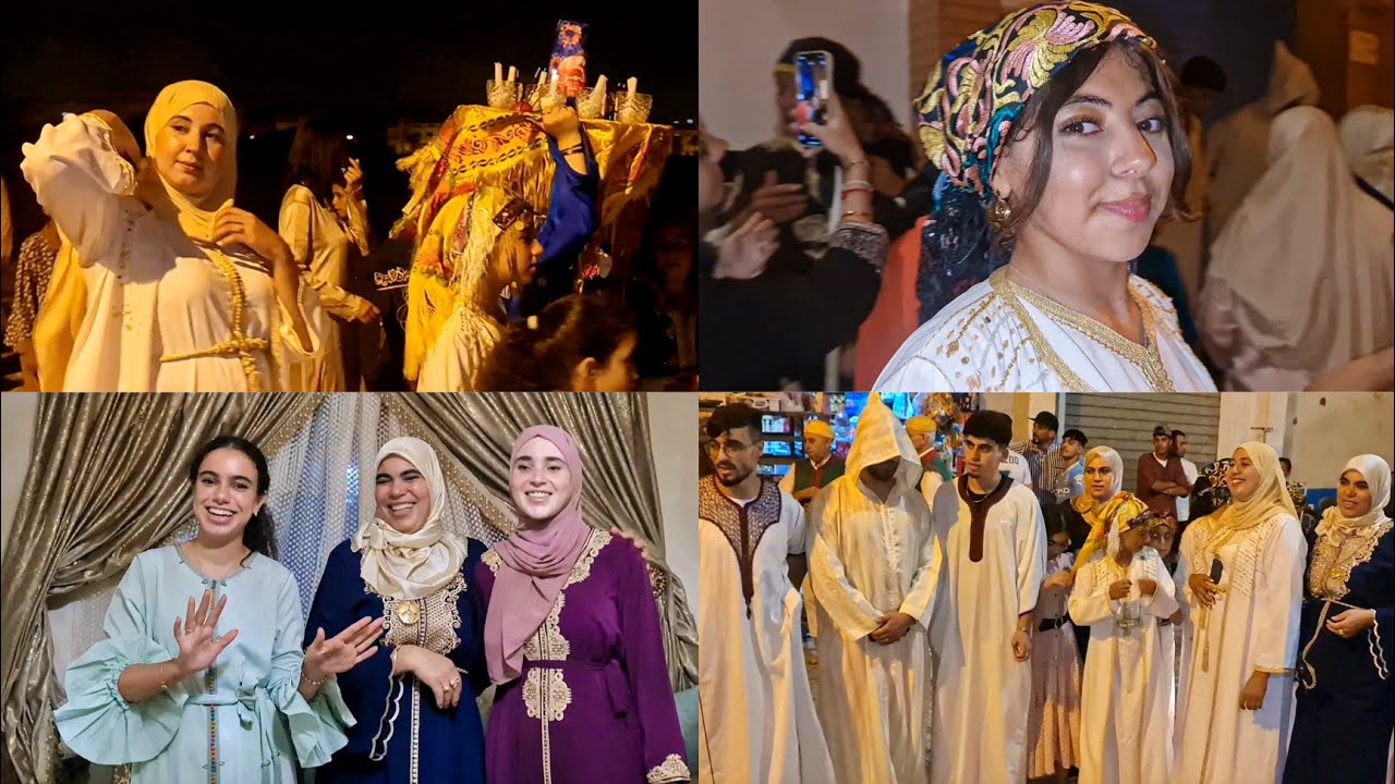 نايضة فليلة الحنة دمحمد وأحلام مع وصال وعلي وعائلة الأزرق كلها ناشطة