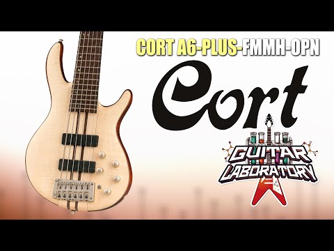 Видео: Бас-гитара 6 струн Cort A6-Plus-FMMH-OPN