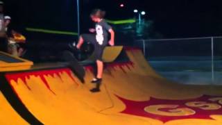 Clint Beswick 3 flip fakie on lock