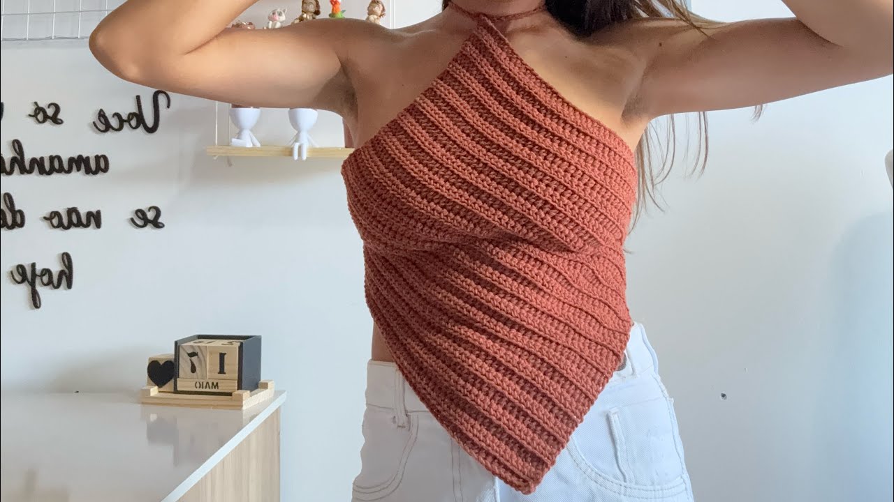 Top/cropped em ponto relevo