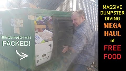 MASSIVE MEGA HAUL OF FREE FOOD ~ DUMPSTER DIVING AT GROCERY OUTLET