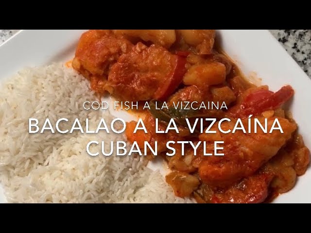 Making Cod Fish A La Vizcaina Cuban