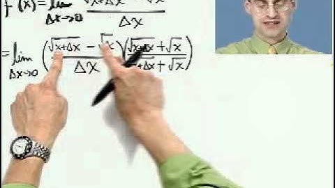 The Derivative of the Square Root Function, Part 1 of 2, from Thinkwell