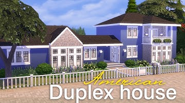 American Duplex House | Stop Motion Speed build | The Sims 4 | NO CC