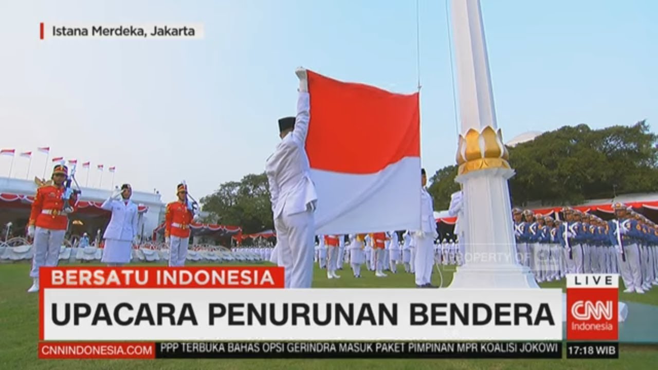 Upacara Penurunan Bendera Sang Merah Putih Di Istana Merdeka Upacara 17 Agustus 2019 Youtube