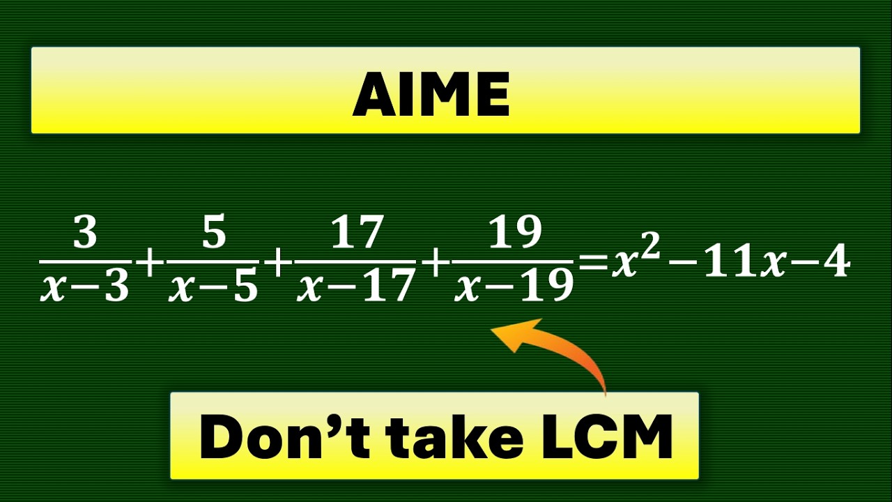 Don’t Take LCM Directly | A Smarter Way to Solve This AIME Problem!