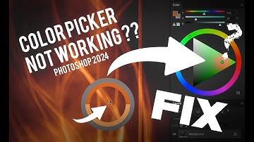 COLOR PICKER NOT WORKING (Photoshop 2024 FIX!!)