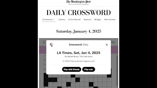 The Washington Post / LA Times Crossword 04/01/2025 Actualización