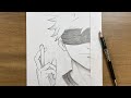 How to Draw a Powerful Anime Boy (Gojo Inspired) | Step-by-Step Tutorial