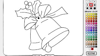 Christmas Bells Coloring Pages For Kids - Christmas Bells Coloring Pages