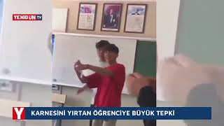 Karnesini yırtan öğrenciye büyük tepki