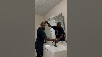 Frameless mirror install. #DIY