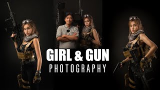 ถ่ายสาวกับปืน ในสตูดิโอ : Girl&Gun