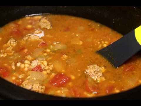 Crockpot Turkey Chili with Pumpkin and White Beans