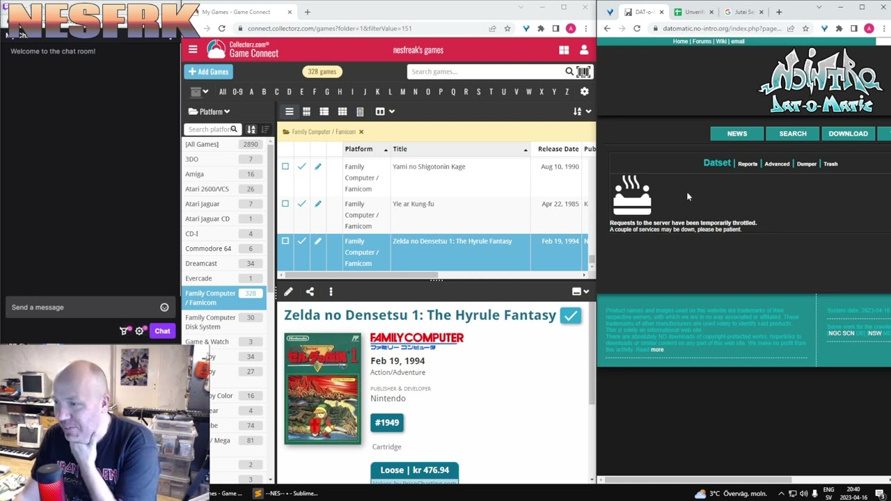 Retron 5, rom dumping stream #7 - Part 1 - Looking for the games