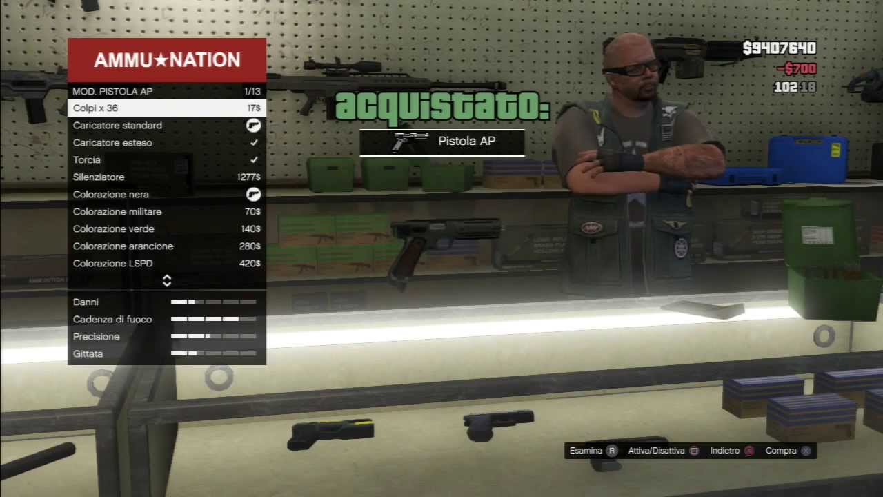 Grand Theft Auto V - GTA V - Tutte le armi e gli accessori! [con GAMEPLAY]