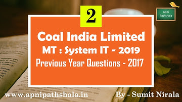 Coal India Limited System IT | Previous Year Questions | Part 2