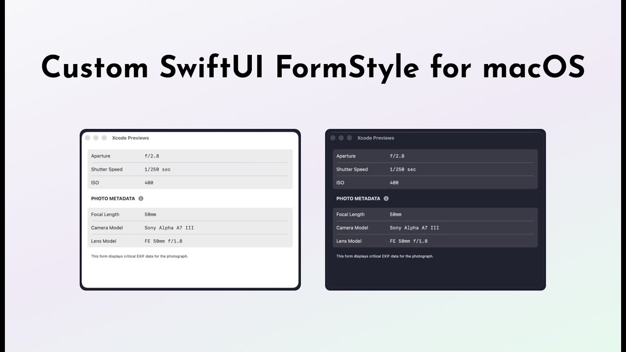 Custom SwiftUI FormStyle for macOS - YouTube