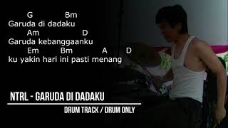 NTRL - GARUDA DI DADAKU (drum track / drum only) with chord gitar & lirik