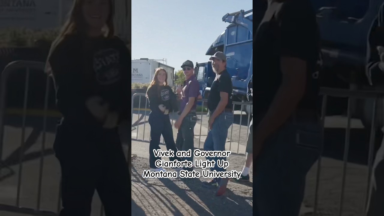 Vivek Ramaswamy & Governor Gianforte Light Up Montana State University 🔥New Turning Point USA event