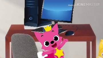 Pinkfong gets a Barney error /blows up he’s computer