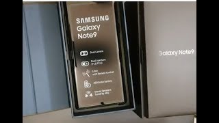 فتح علبة واستعراض مكونات صندوق جالاكسي نوت ٩ NOTE 9