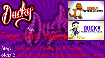 Free Intro Week #1 - 2D Cartoon Intros [Read Description for Details]