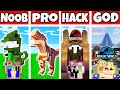 Minecraft: FAMILY JURASSIC PARK BUILD CHALLENGE - NOOB vs PRO vs HACKER vs GOD in Minecraft