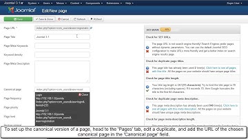 RSSeo! - Prevent duplicate Joomla! content with canonical versions