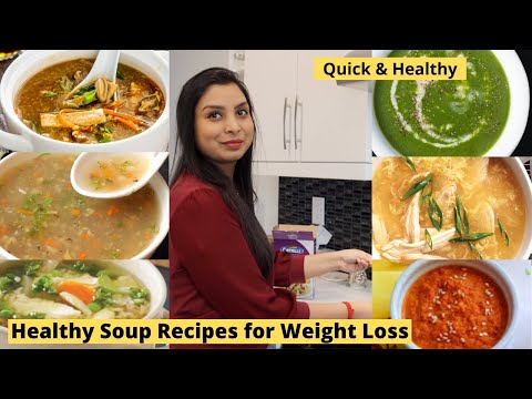 Indian Soup Recipes for weight loss | Quick Hot & Sour Soup, Spinach Soup, Mix Veg Soup, Noodle soup