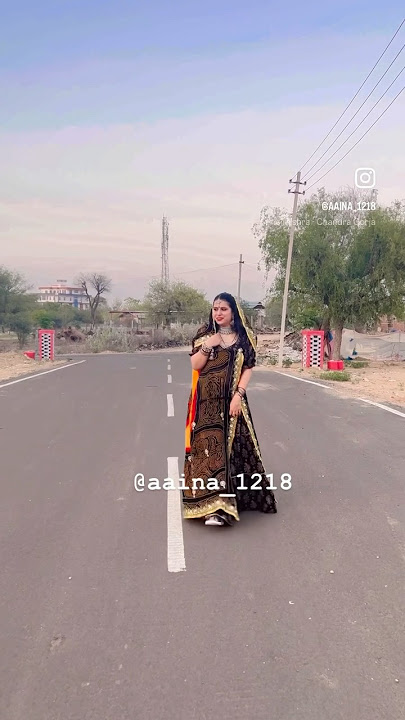 चन्द्र गोरजा 🎶🎼Black odhna❤️❤️shekhawati odhni looks beautiful in every color💕#shekhawatidress