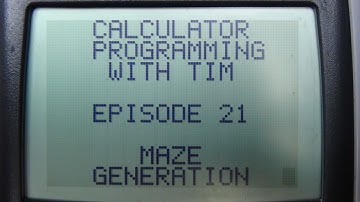 Calculator Programming - Episode 21: Maze Generation Set Selection