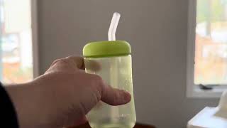 Review The First Years Squeeze Sip Toddler Straw Cups Squeezable Transition Cup Silicone Straw
