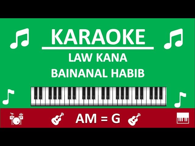 KARAOKE LAW KANA BAINANAL HABIB - NADA Am =G by Sholawat Voice Tv class=