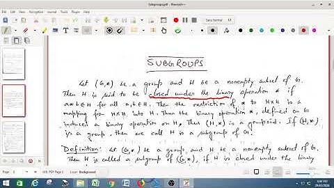 GROUPS (Order of an Element), SUBGROUPS
