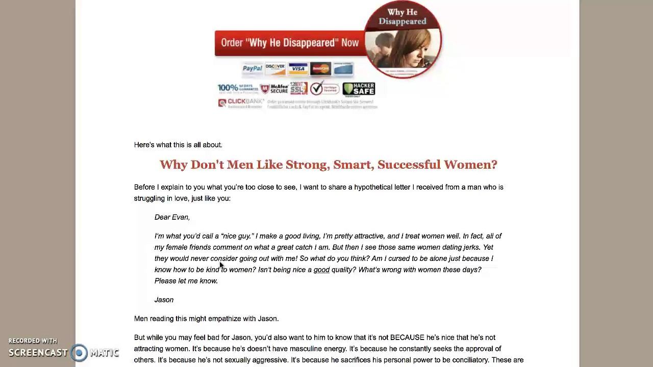 Why He Disappeared - Review - YouTube