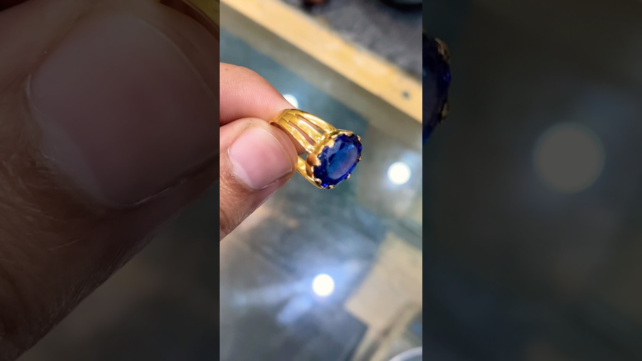 Daily wear Antique Blue Stone neelam Ring 💍 ||Neelam Stone Ring 