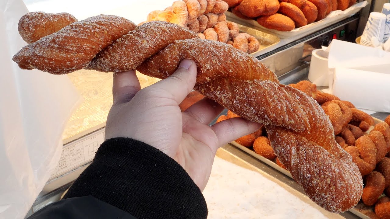 전국에서 가장 큰 대왕 꽈배기 / korea's giant twisted doughnut / korean street food