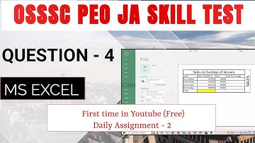 OSSSC PEO SKILL TEST QUESTIONS & Answer 4 / PEO Skill Test / OSSSC Skill Test / MS EXCEL / OdishaIQ