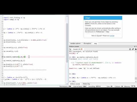 Tutorial for python package : root_finding - one-Dimension - YouTube