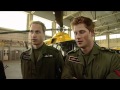 Prince William and Prince Harry interview on helicopter exams
