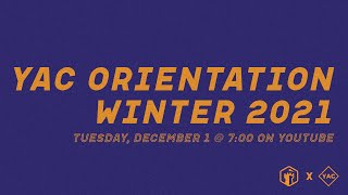 Winter 2021 Orientation