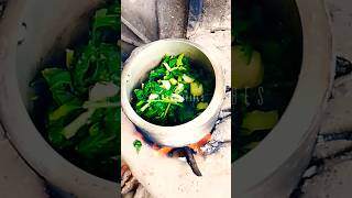 fresh Kashmiri(haak)collard greens for dinner/traditional cooking#shorts