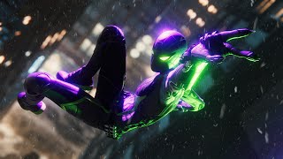 Spider-Man Miles Morales Free Roam Web Swinging (Prowler Suit)