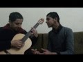 الفنان الصاعد رامي الحافي  وعازف الجيتار هاني راضي بينا نعيش ،تصوير معاذ ابو حمدة.