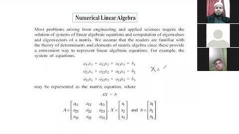 Numerical linear algebra 1